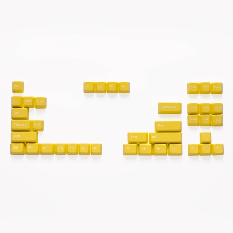 Shanhai Ceramic Keycap Set B Function Area Yellow Custom Keycaps for Mechanical Keyboard Magnetic Axis Artisan Key Caps Gifts