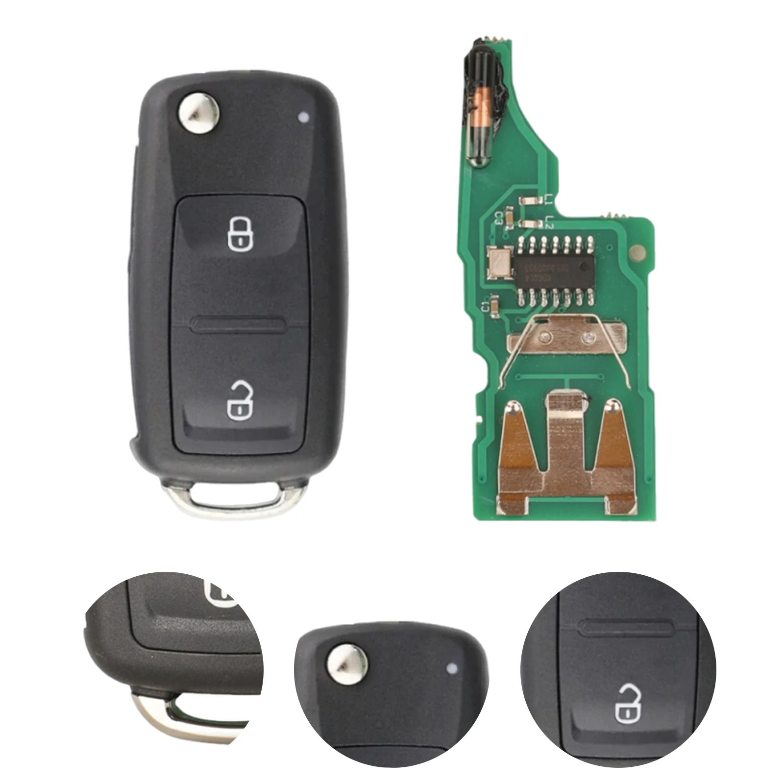 

5K0837202AD 2/3 Buttons Keyless Entry Remote Car Keyless Entry Remote Control for Volkswagen New Lavida Passat Sagitar