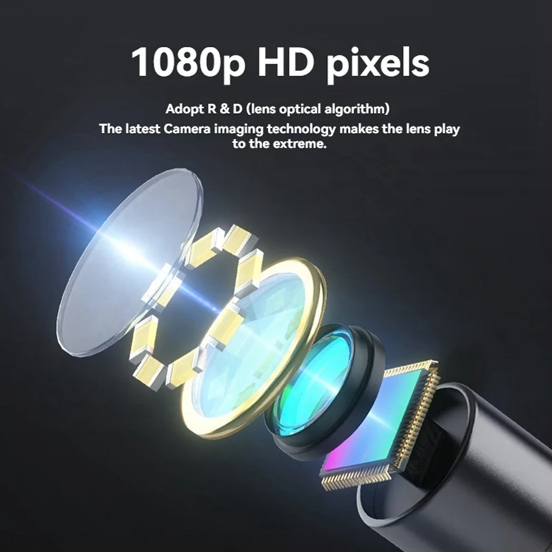 Câmera endoscópica lente de 4,3 polegadas HD 1080P boroscópio de inspeção de carro IP67 câmera de esgoto à prova d'água com LED