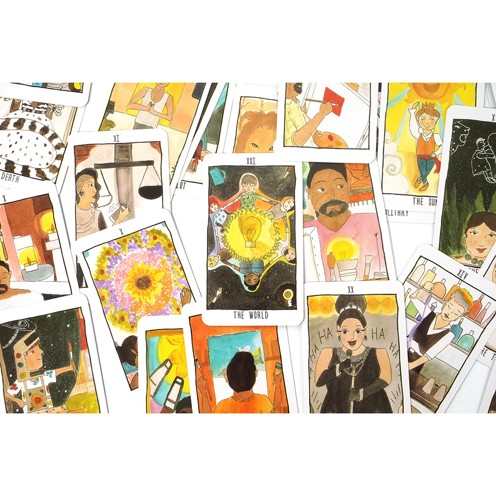 The Quirky Creatives Tarot Deck من Kevin Dones مجموعة بطاقات العرافة الفنية الحديثة 78 لبطاقات الكتاب الفنانين والعقل الفريد #6