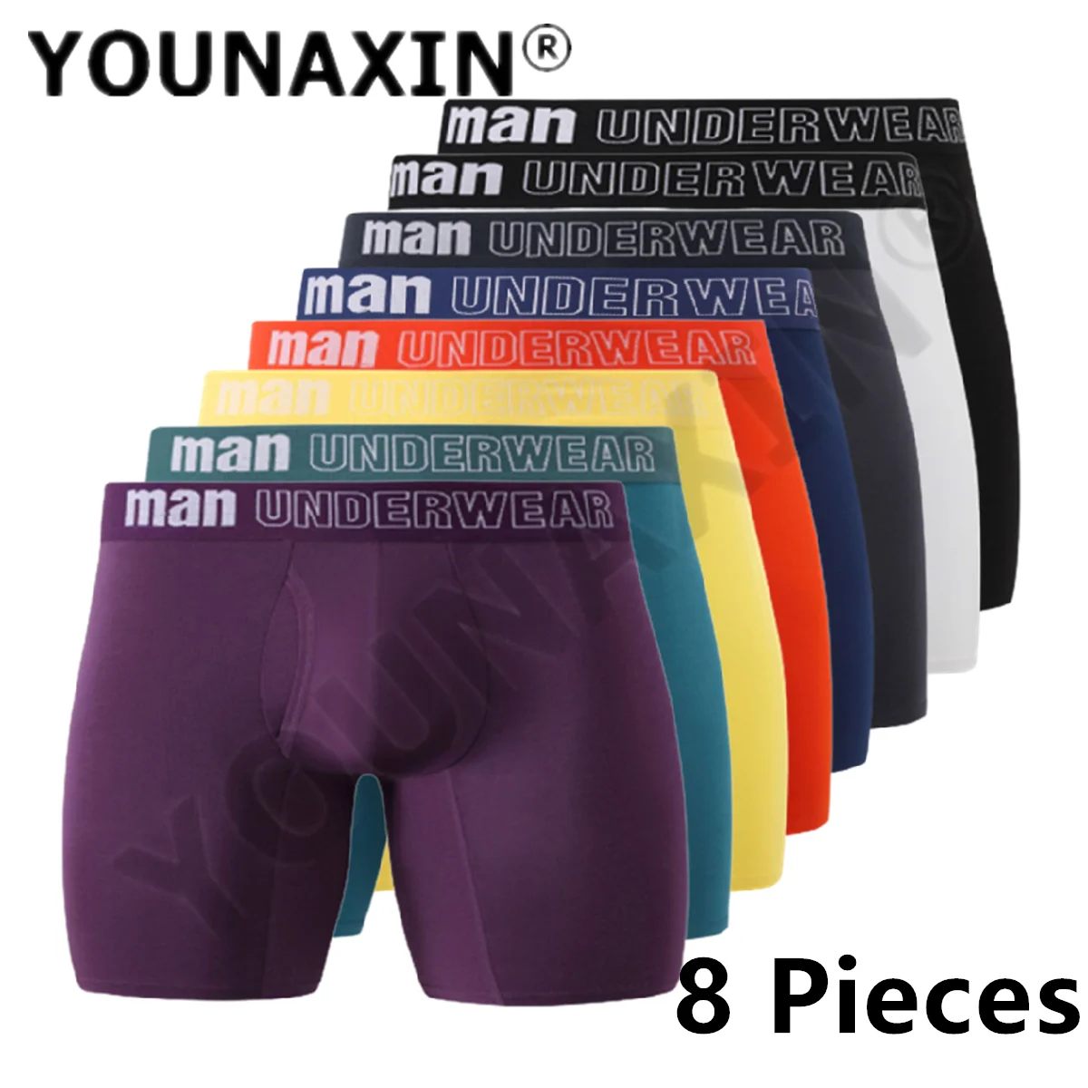 

8 Pack Men Big Size Sport Underwear Crotch Opening White Boxers Briefs Sexy Panties Knickers Underpants Boy Undies Homme Trunks