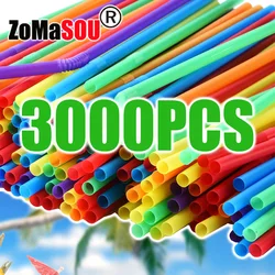50-3000PCS Multicolor Drinking Straws rietjes Flexible Cocktail cola rietjes Party Bar Wedding Kitchen Beverage Straw Wholesale