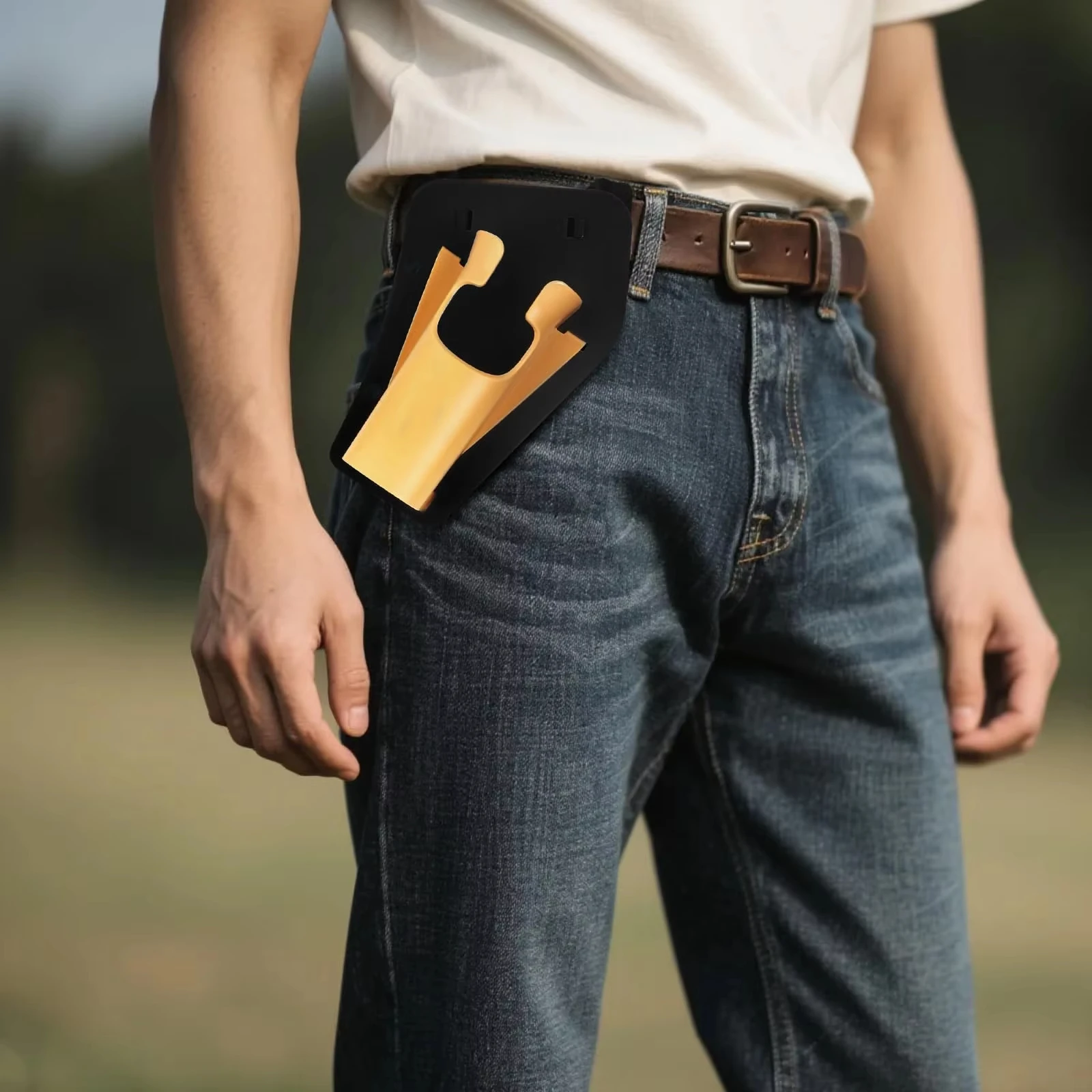 Tragbarer, freihändiger Gürtelhalter mit versteckten Taschen, schnellem Zug- und Einsteckmechanismus, robustem ABS-Material und schnellem Zugriff für Flugreisen und den Uferbereich. – Detail 6