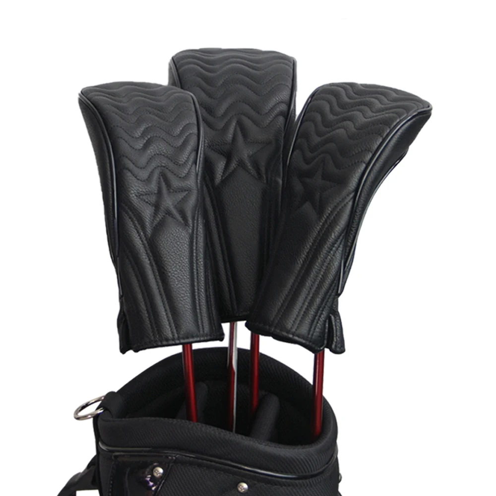 Golf Head Covers Fits Over 1 Wood (460cc) 2 Fairway Woods w/ Rotating Number Tag,Fits All Golf Brands