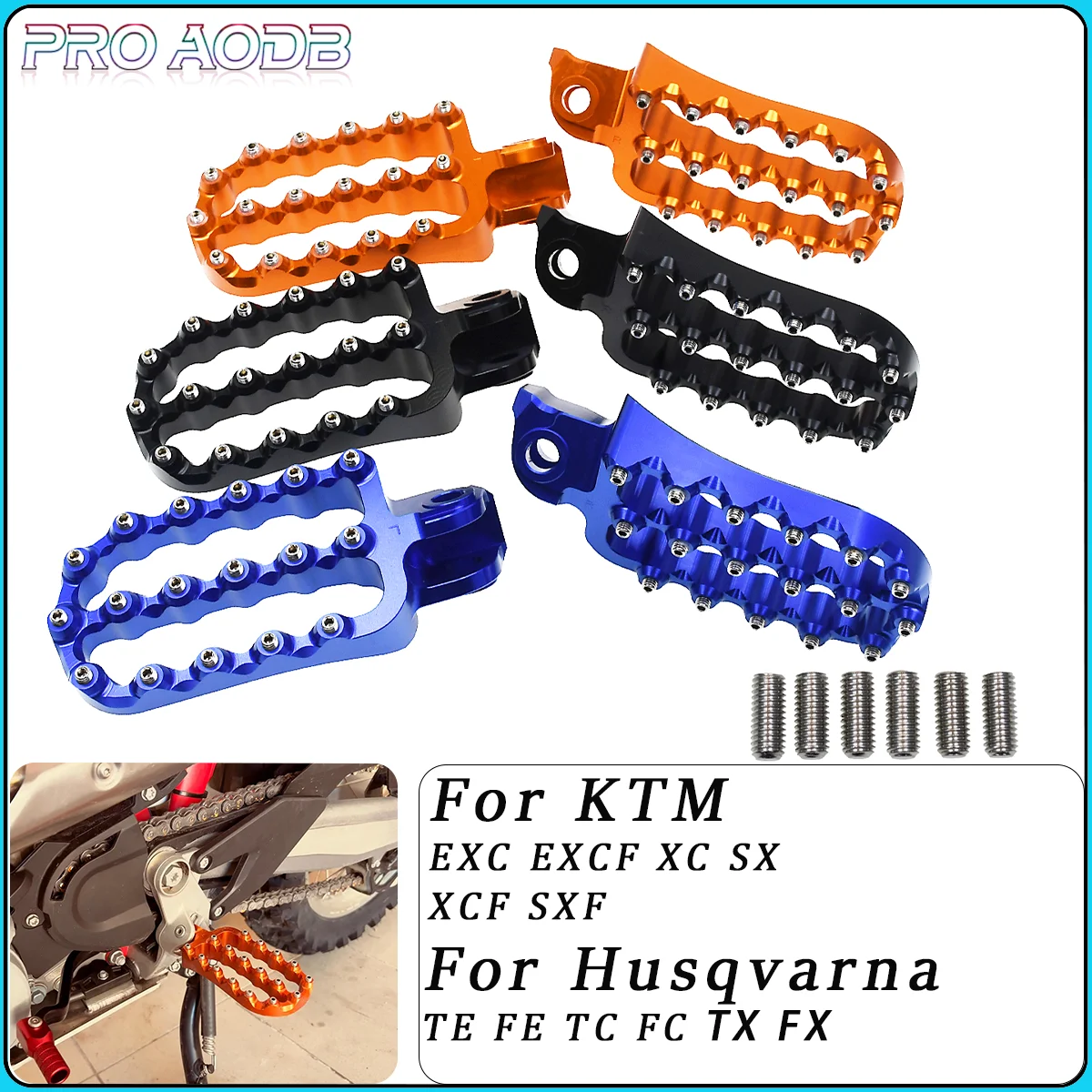 CNC Forged Foot Pegs Pedals Rests For KTM 690 790 950 990 1090 1190 1290 Super Adventure R Supermoto R T Enduro SMC SMR