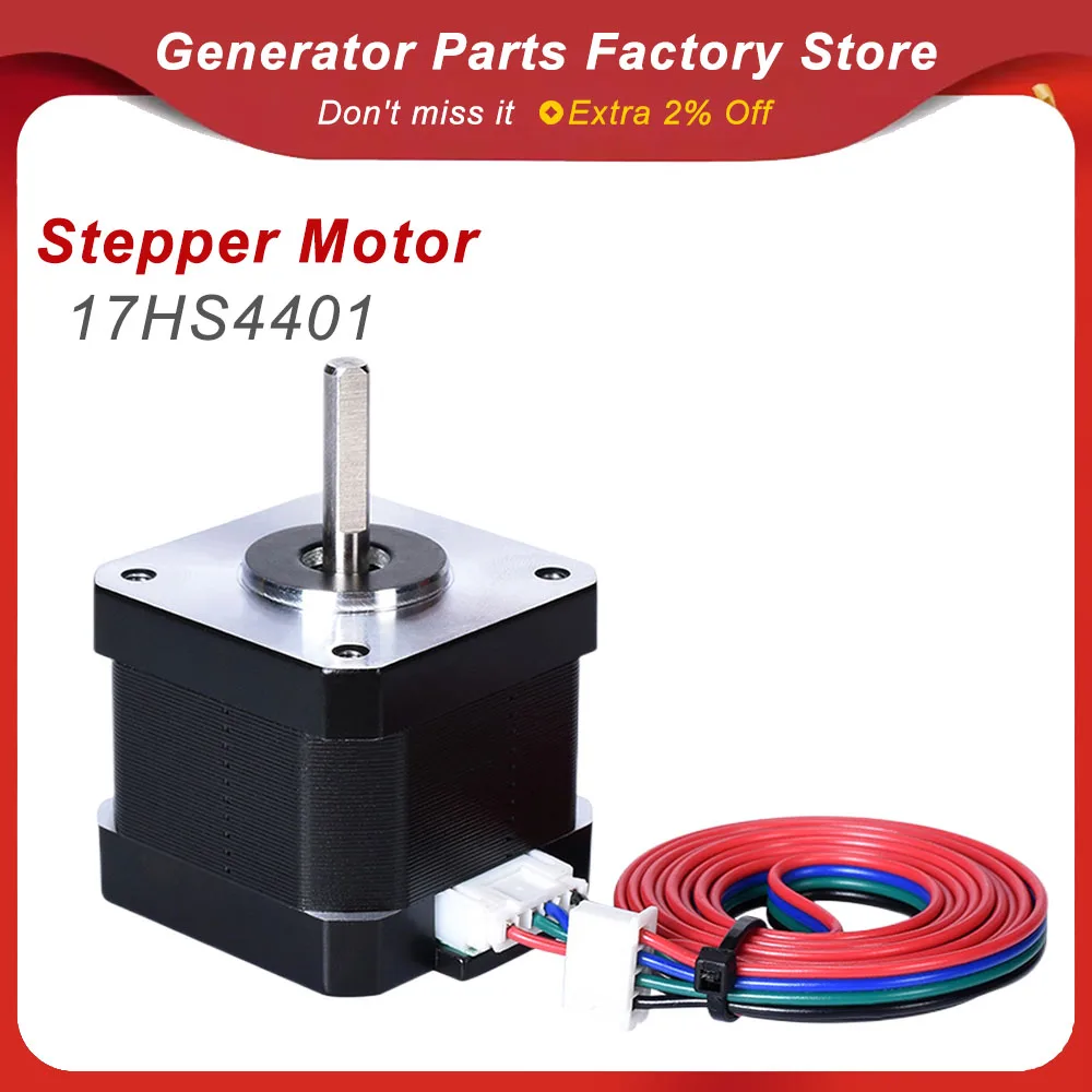 Nema17 17HS4401 Stepper Motor 1.8 Degree 1.5A 42N.cm 4 Wire 42BYGH For CNC Router Laser Engraver 3D Printer
