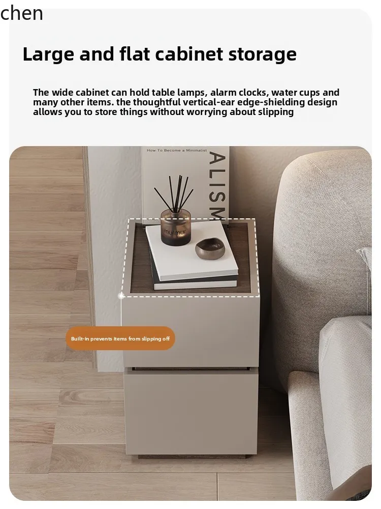 

YXY solid wood bedside table, bedroom simple and small, very narrow bedside table, crevice locker