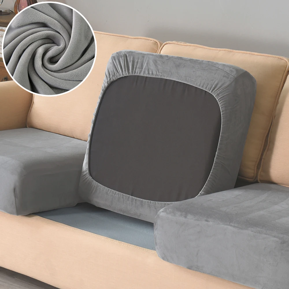 Superweiche Samt-Sofabezüge, luxuriöser, schlichter Stretch-Sofouchbezug für Wohnzimmer, staubdichter Chaiselongue-Koffer, haustierfreundlich – Detail 28