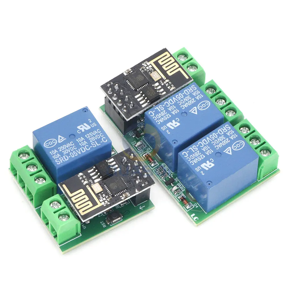 ESP8266 Dual Channel WIFI Relay Module ESP-01 DC5V With Relay Indicator and Reset Button 2 CH relay Boad Low Level Control