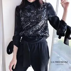 Korean Spring and Summer New Women Sequins Camisole Women Wear Sleeveless Short Style Outside, Foreign Style Inside, Fashion Top