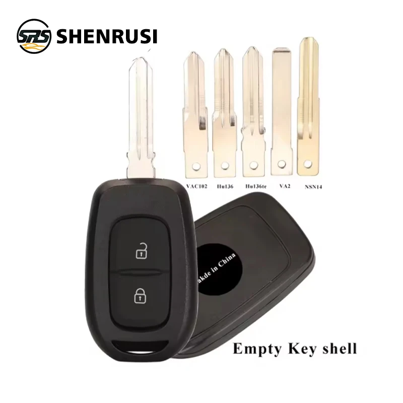 

SHENRUSI 2Buttons Remote Car Key Shell Fob For Renault for Renault Sandero Symbol Trafic Dacia Logan Key Case Cover Replacement