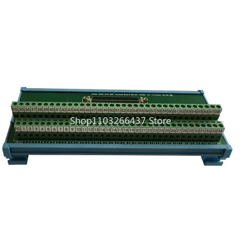 Advantech ADAM-3968 Terminal Block ADAM-3968-AE DIN Rail 68 Pin SCSI Authentic