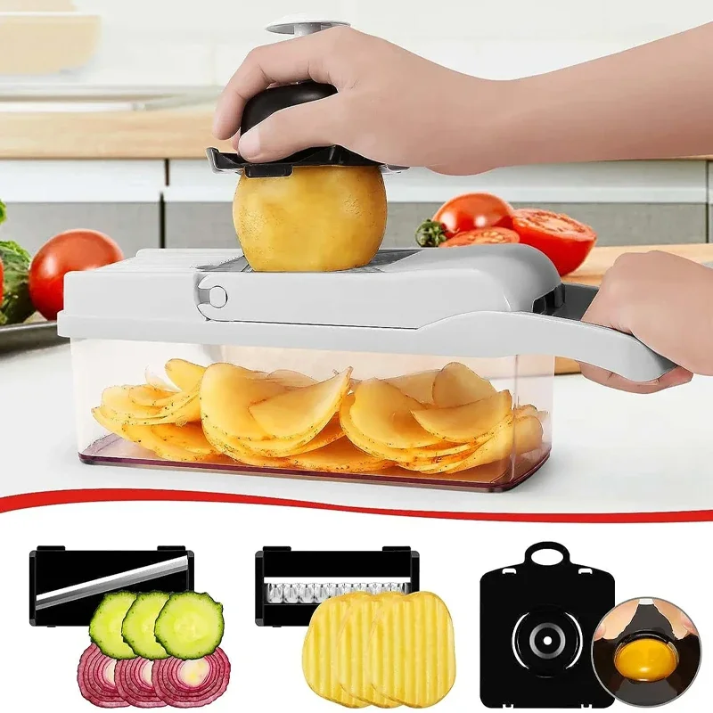 Vegetable Chopper 15in1 Veggie Chopp with Container Onion Choppers Cutter Food Chopper Vegetable Slicer Dicer Cutter