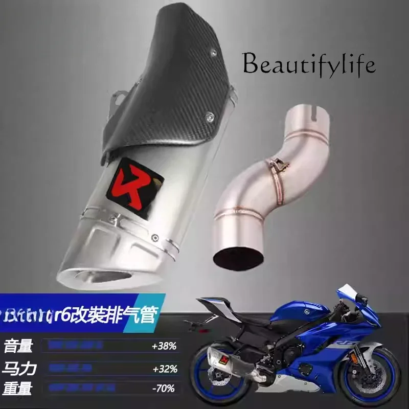 

Suitable for R6 exhaust modified SC Yoshimura Scorpio mid-tail full-section accessories silencer motorcycle