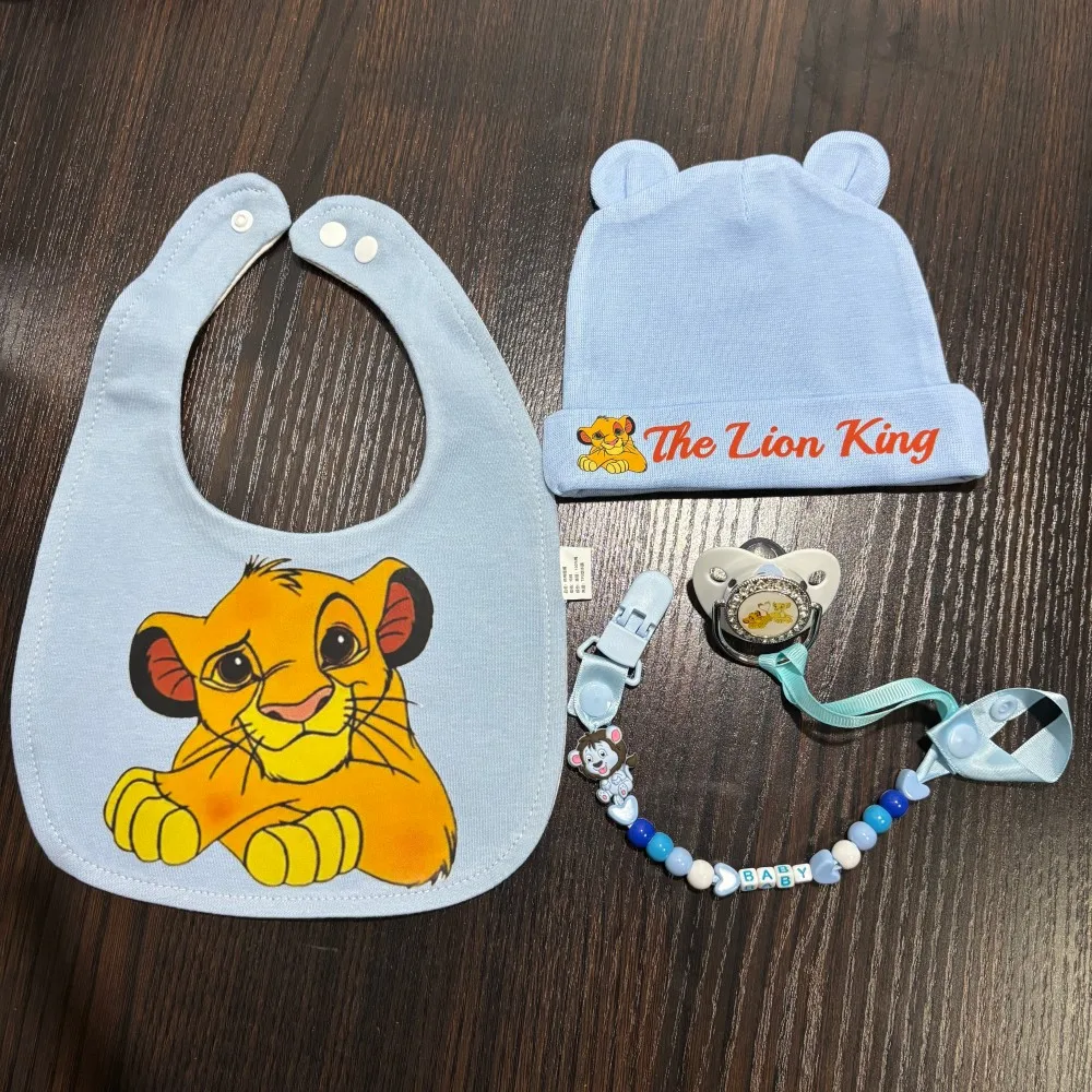 Chupete para bebé de 0 a 6 meses, cadena con clip para bebé Kawaii, gorro para bebé, babero para recién nacido, set de alimentación para recién nacido, regalo para recién nacido