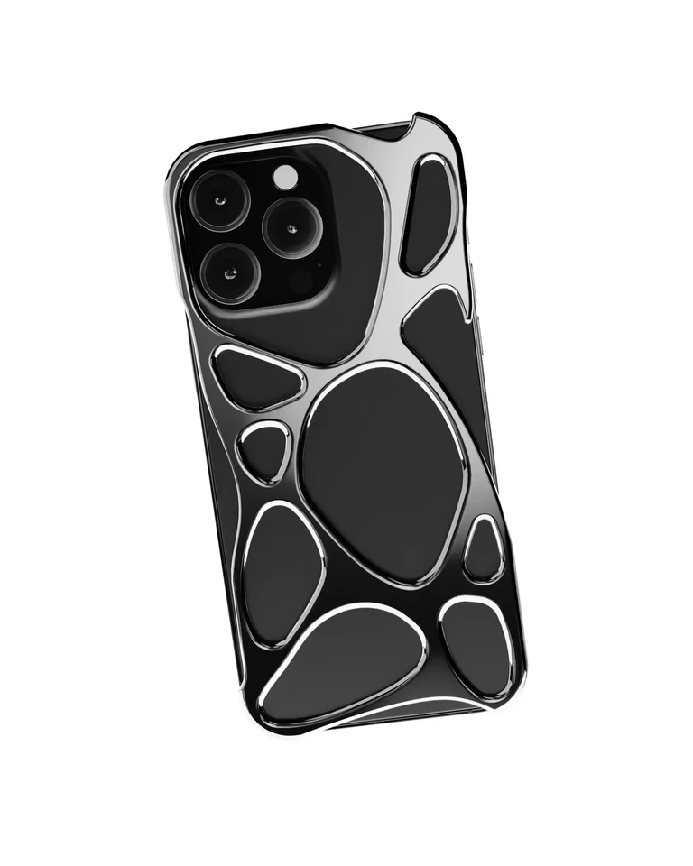 The Eon iPhone Case Silver Hollow Out Heat Pc Dissipation Phone