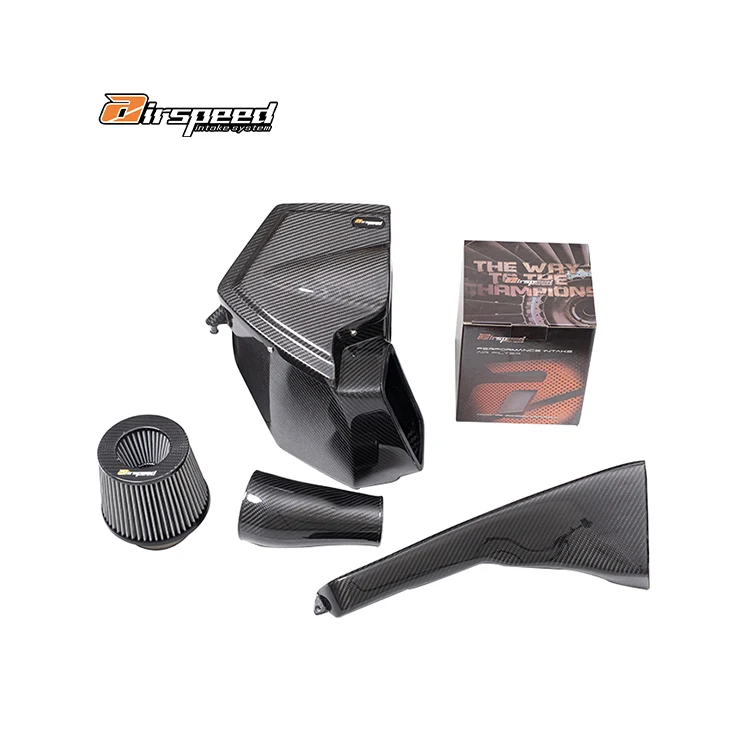 

Airspeed Brand Strong and Durable 100% Carbon Fiber Cold Air Intake System For audis S4 S5 B9