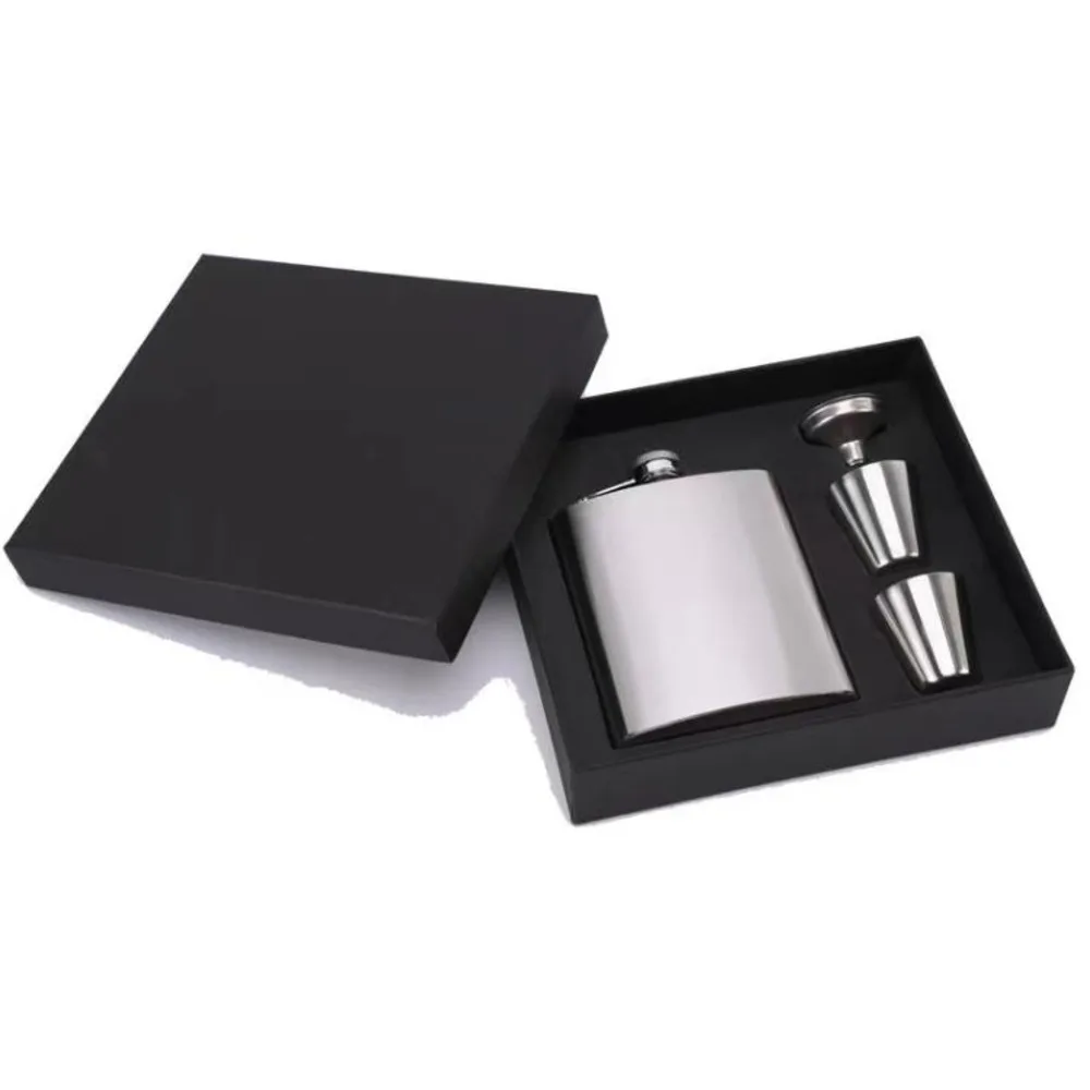 

50Sets Portable Stainless Steel 8oz Hip Flask Mini Funnel Wine Bottle Cup Wijnfles Beker