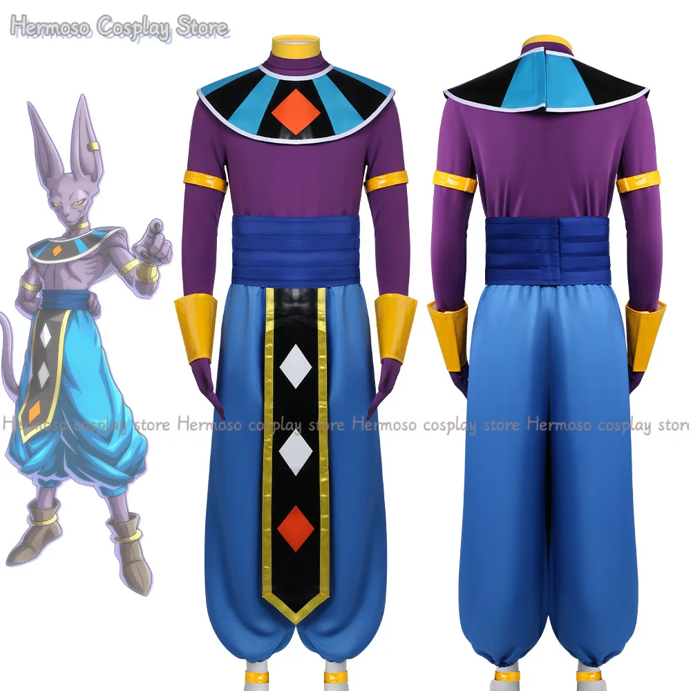 Beerus Birusu Cosplay Costume Christmas Party Halloween Uniform Outfit Costume S-XXL