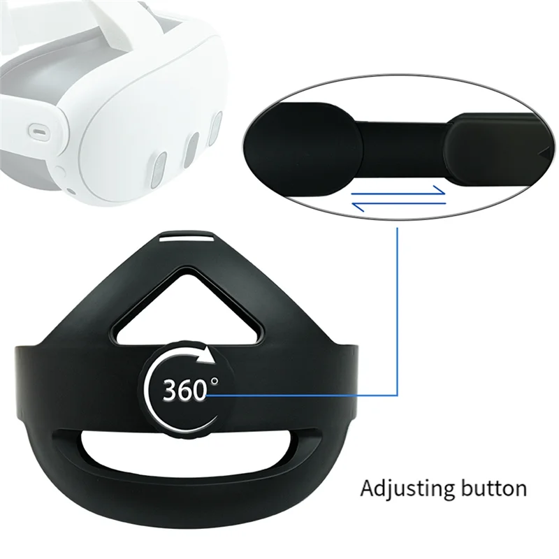 Tali Headset ABNR VR untuk Oculus Quest 3 Bantalan Kepala Yang Ditingkatkan Dapat Disesuaikan Memakai Tali Kepala untuk Oculus Quest 3 Mudah Dipasang Merah