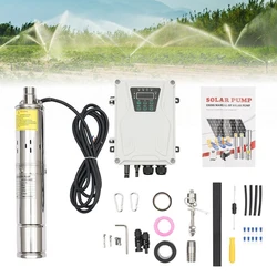 1.5 HP 100M High Head Solar Submersible Drill Well Booster Pump Price DC 72V Agri Solar Cell High Pressure Irrigation Water Pump