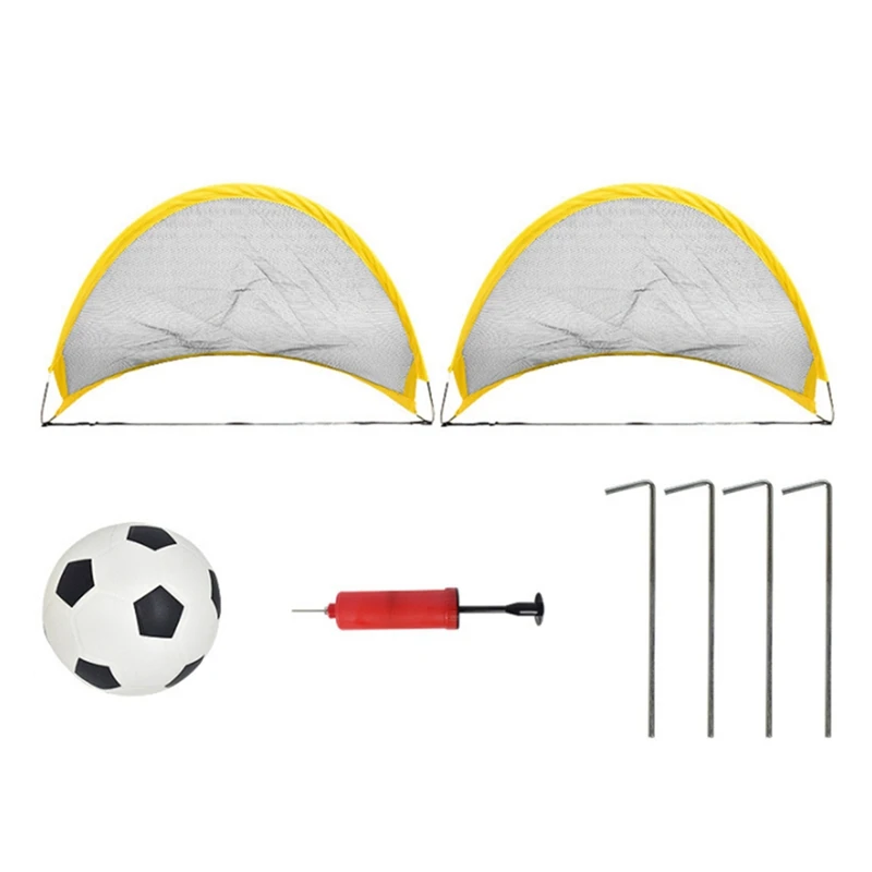 Brinquedo de gol de futebol dobrável 65cm tamanho grande rede de futebol portátil para crianças brinquedo esportivo ao ar livre com bola de futebol durável