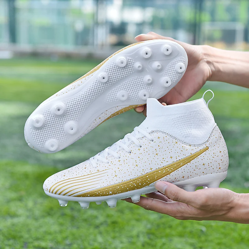 Teen Anti Collision Soccer Training Cleats Simple Light All Match Flexible Rubber Sole Smooth Waterproof Upper Shoes