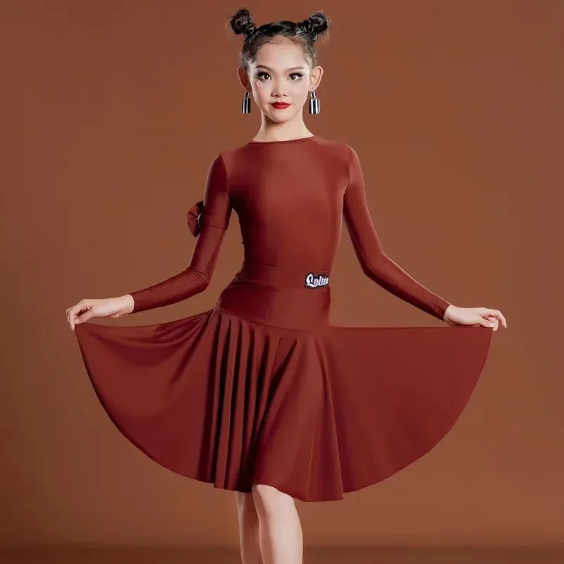 Many Colors Children'S National Standard Ballroom Dance Dress Girls Competition Latin Dance Dress Kids Performance Costume