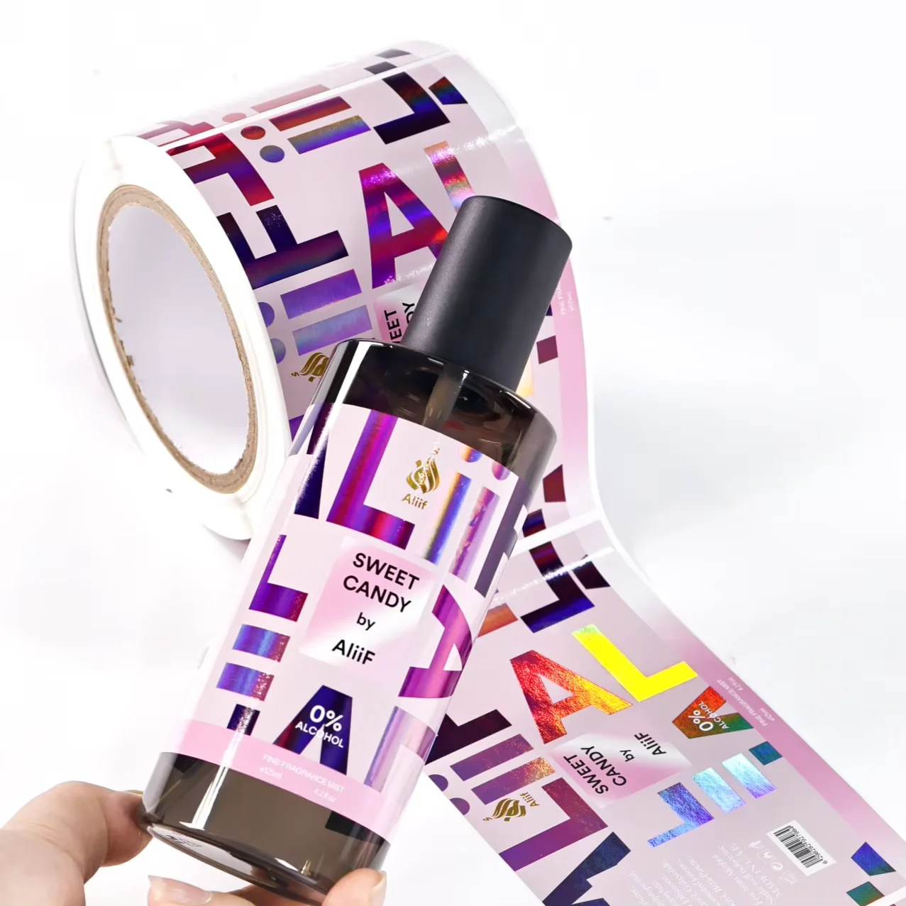Custom Laser Material Fragrance Labels｜Glossy Finish｜Premium Bottle Packaging Stickers