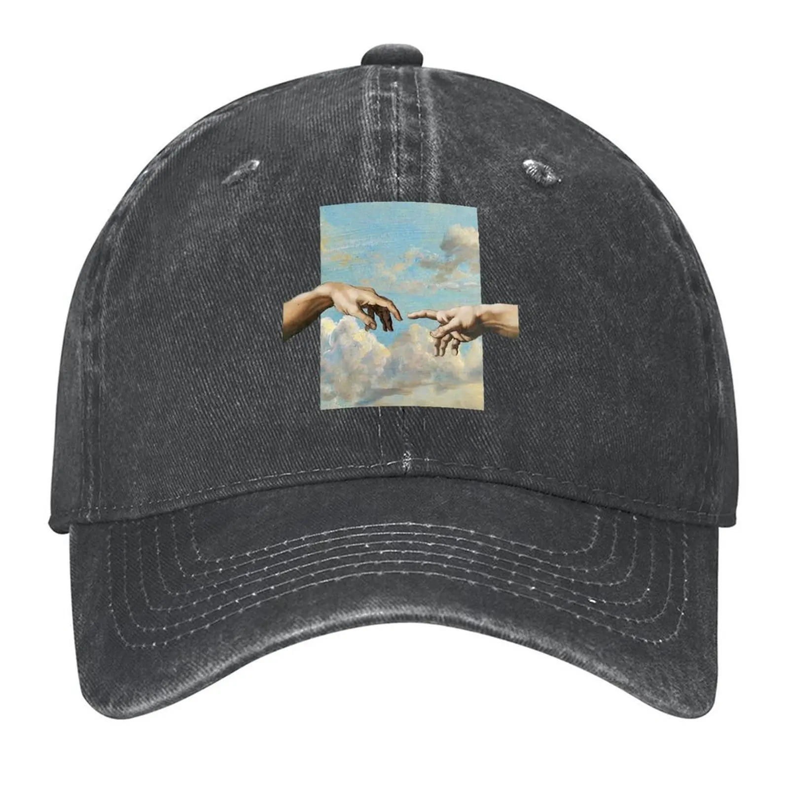 

Touch The God - Creation Of Adam Baseball Cap Golf Wear Sunhat Big Size Hat Hat Man Luxury Men's Baseball Women's