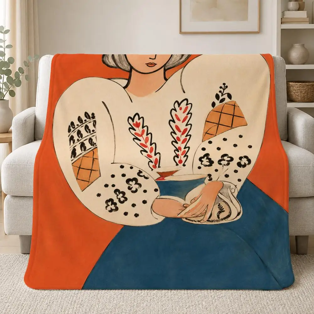 Legendary French Modernist Painter Henri Matisse Throw Soft Plush Flannel Throw Blanket Sofa Bed Travel Home Decor