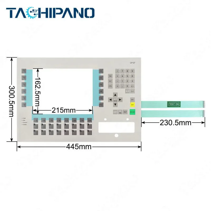 6AV3637-1LL00-0AX1 Membrane Switch Keypad Keyboard for 6AV3 637-1LL00-0AX1 OP37