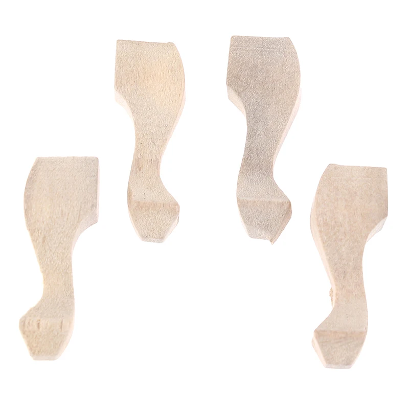 4 stks/set DIY Miniatuur Meubels Maken Accessoire Speelgoed 1/12 Schaal Poppenhuis Theetafel Kast Bank Been Kit