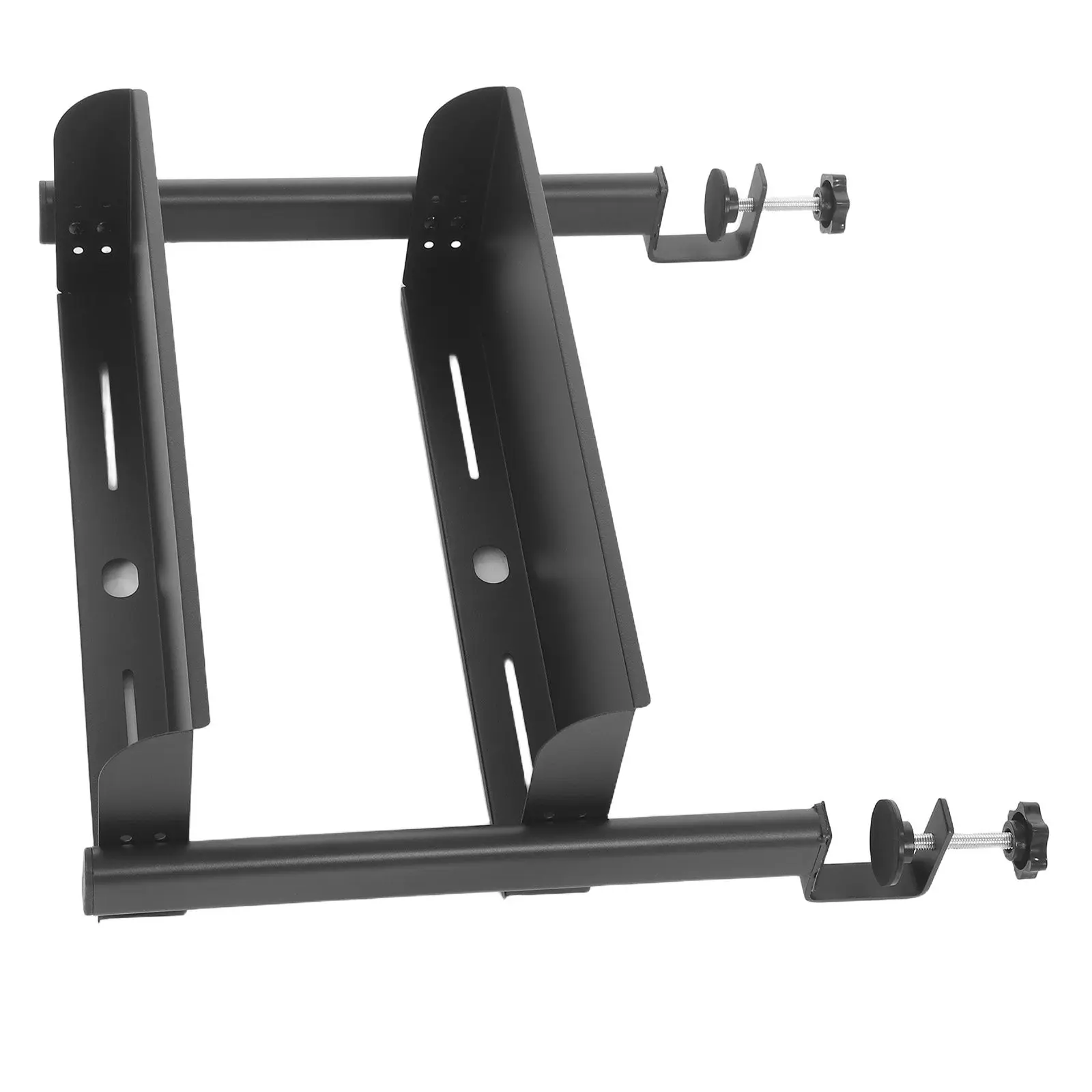 Clamp on Desktop Shelf 2 Tier Adjustable Organizer Rack Modern Minimalist Space Saving Desk Shelf for Top of Desk Gaming