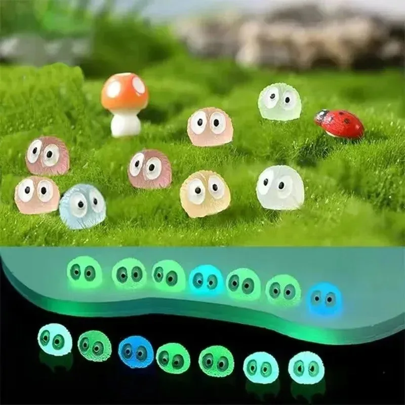 10Pcs Colorful Glowing Mini Elves Dust Luminous Briquettes For Fairy Garden Decor DIY Dust Sprites Miniature Terrarium Ornament