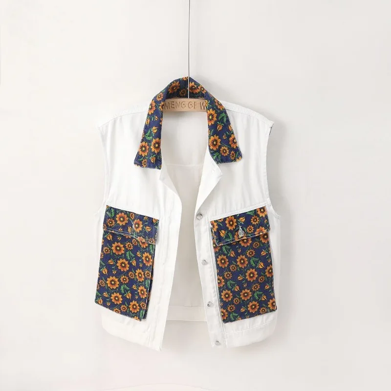 

Spring White Denim Vest for Women's Outwear 2024 New Clothing Versatile Slimming and Fashionable Early Autumn Top Jacket