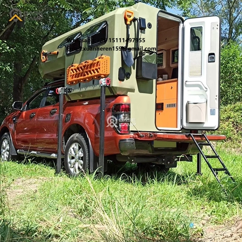 Manufactured Factories  Hot Sale 4x4 Overland up Box Truck Pickup Truck Slide in Pickup Camper Motor Caravan for Outdoor Travel