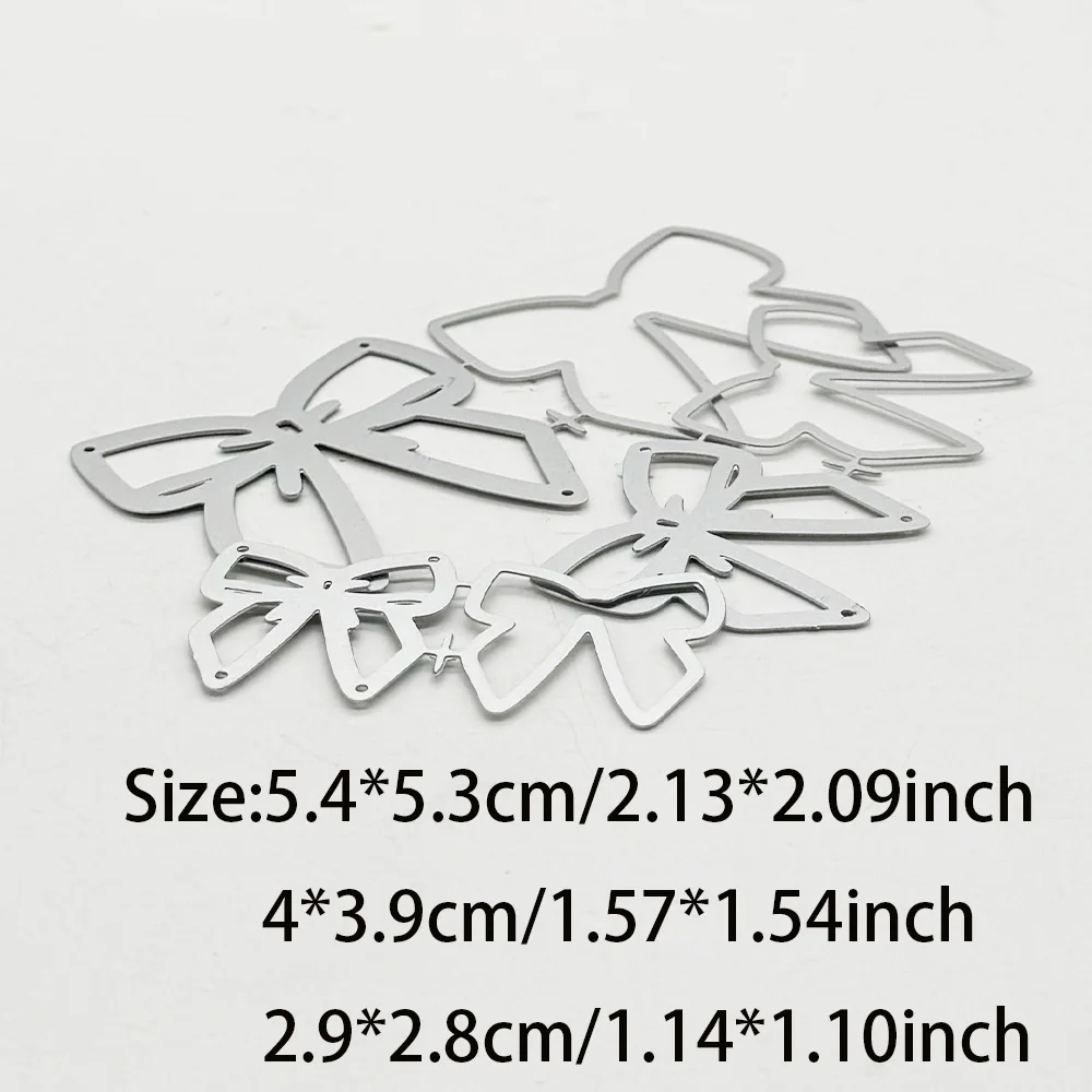 KSCRAFT Trio Flat Bows Cutting Dies Stencils for DIY Scrapbooking Decorative Embossing DIY Paper Cards