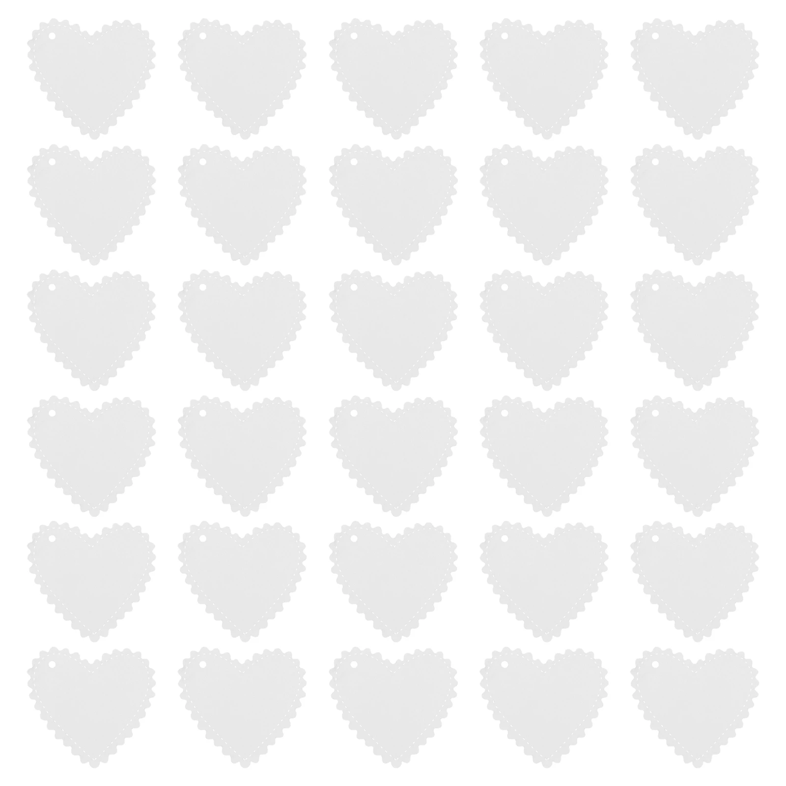 

30 Pcs Heart Shaped Paper Tags Blessing Cards for Valentine Wedding Favor Decorations Heart Shaped Cards White