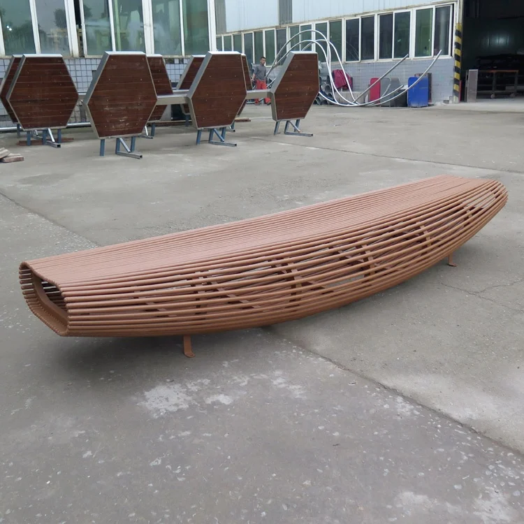 Factory Custom Big Luxury Shopping Mall Park Patio Steel Bench Manufacturer