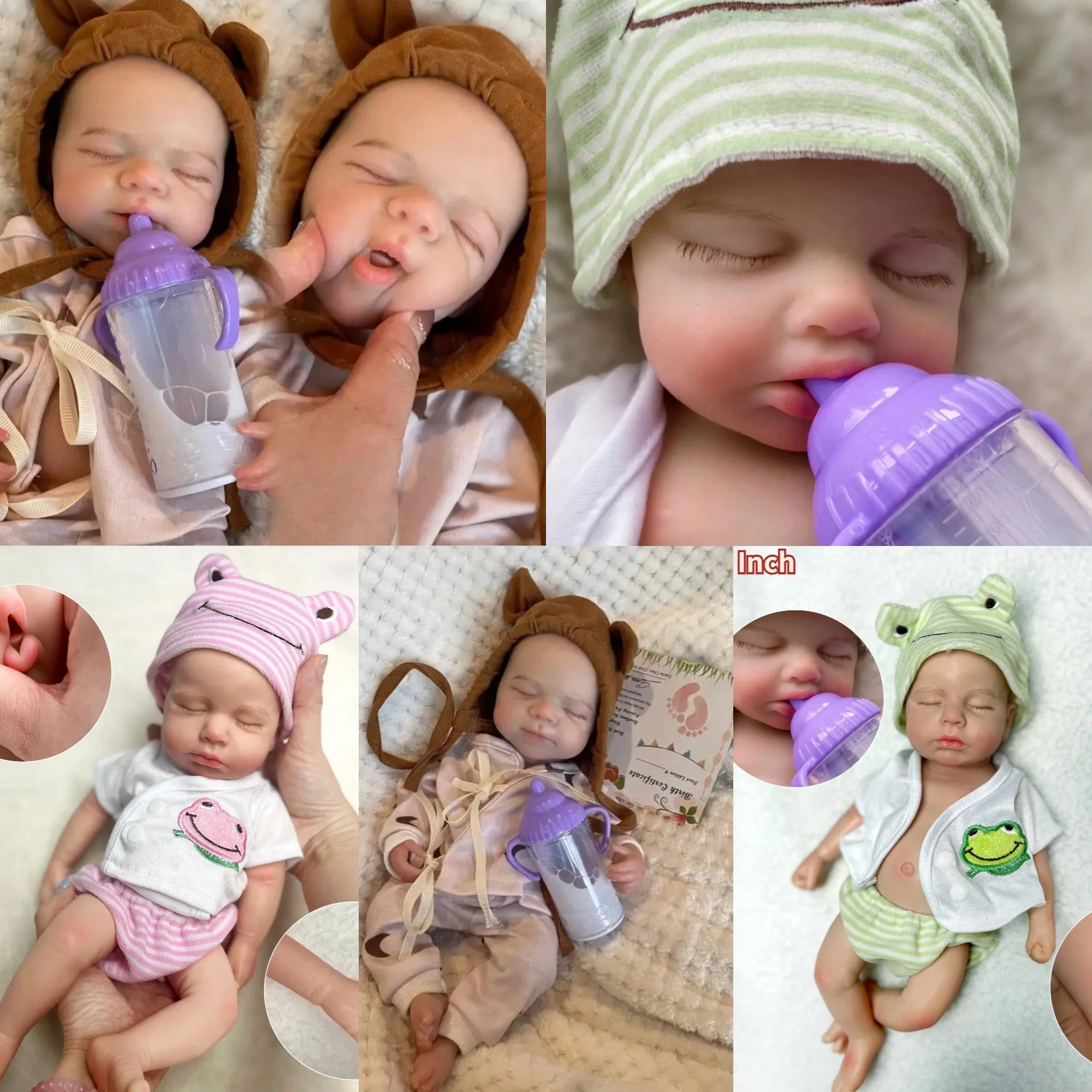 13 Inch Loulou! 3D Painted, Adorable Pascale Solid Silicone Reborn Baby Doll - Bebe Newborn, Available as Girl or Boy