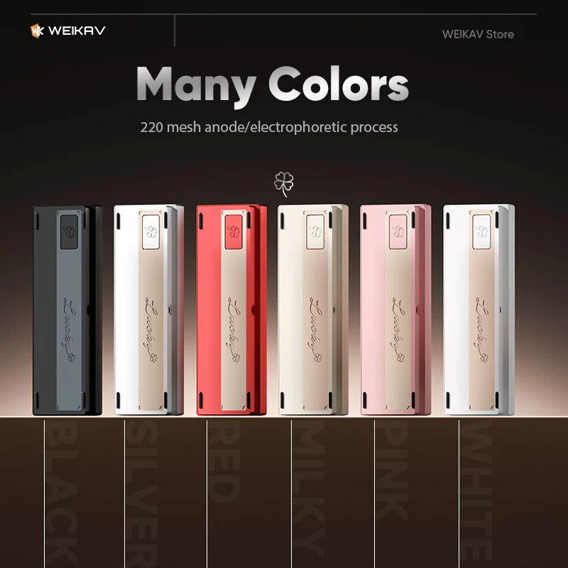WEIKAV Lucky65 V3 Lucky65V3 무선 게이밍 알루미늄 기계식 키보드 키트 60% 블루투스 2.4G RGB 유선 핫스왑 게이머 키보드