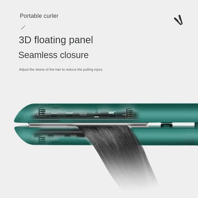 2 In 1 Dual-Purpose Hair Curler,MINI Hair Straightener,Travel Curling Iron,แบบพกพา Mini USB Hair Curler-CLIM