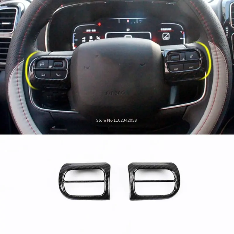 For Citroen C5 Aircross 2018-2022 Interior Car Accessories Carbon Fiber navigation door Handle Bowl A Pillar air outlet Cover