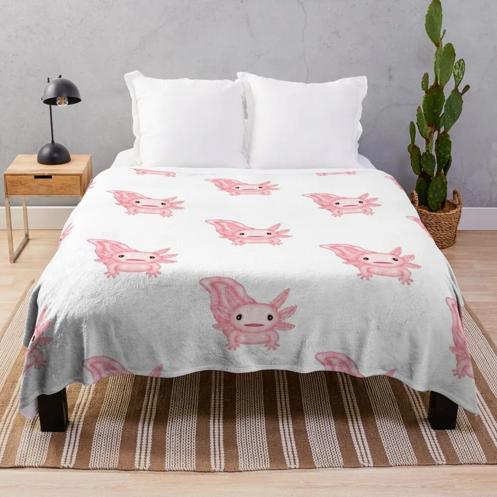 

Tiny Axolotl 7 Throw Blanket Bed linens anime Blankets