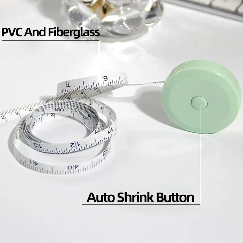 Portable Tape Measure Mini Tape Measure Soft Tape Measure Household Three Measurements Clothing Waist Circumference Tape Measure