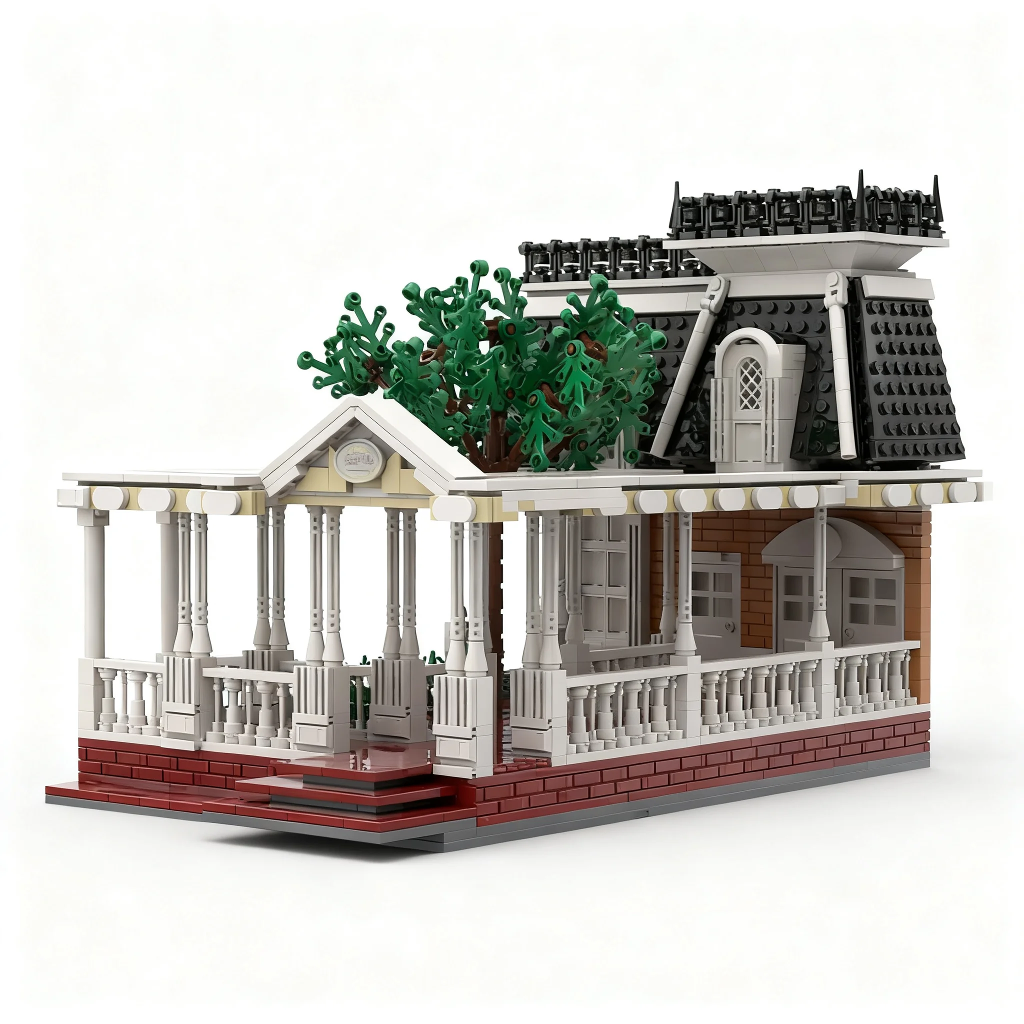 1653pcs MOC Disnay Magic Kingdom Town Square Theater Courtyard Model Building Blocks Christmas Gift Toys Architecture Creative