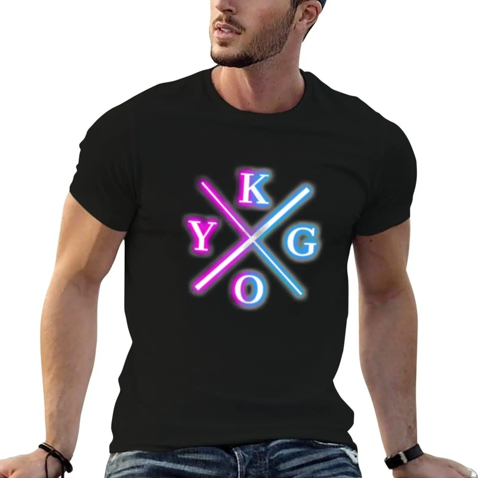 kygo on neon T-Shirt quick drying anime t shirts mens workout shirts
