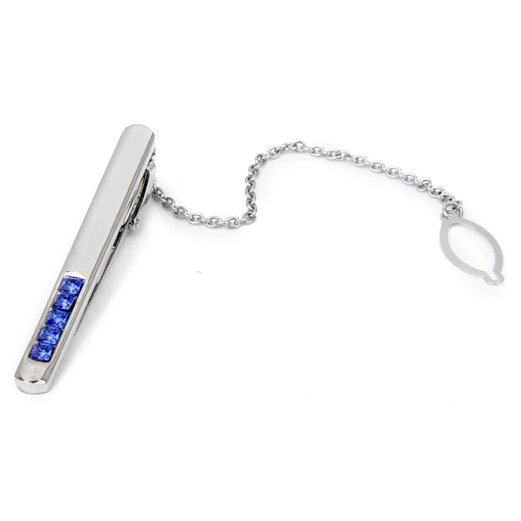 

Crystal Simple Necktie Tie Pin Bar Clip Clasps Wedding Business Prom Anniversary
