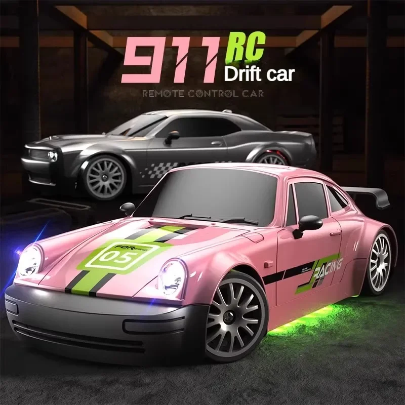 Remote Control Car 1/20 4WD Drift Car Unlimited Speed 2.4G Remote Control GTR High Speed Racing Car LED Light Toy